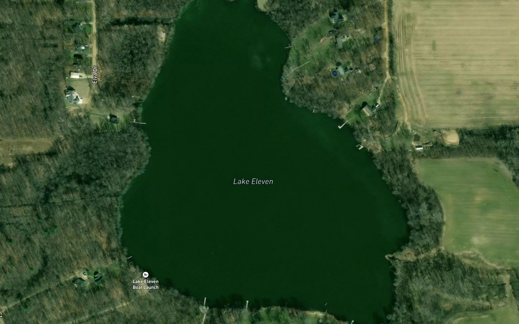Satellite map of the Lake Eleven