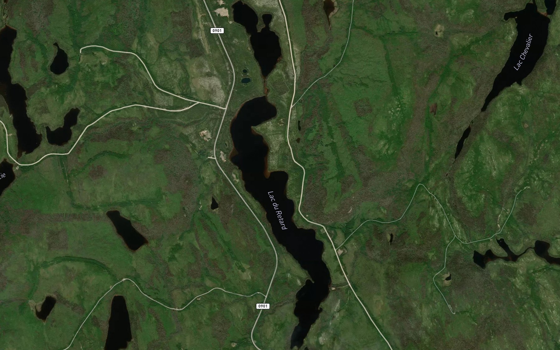 Satellite map of the Lac du Retard