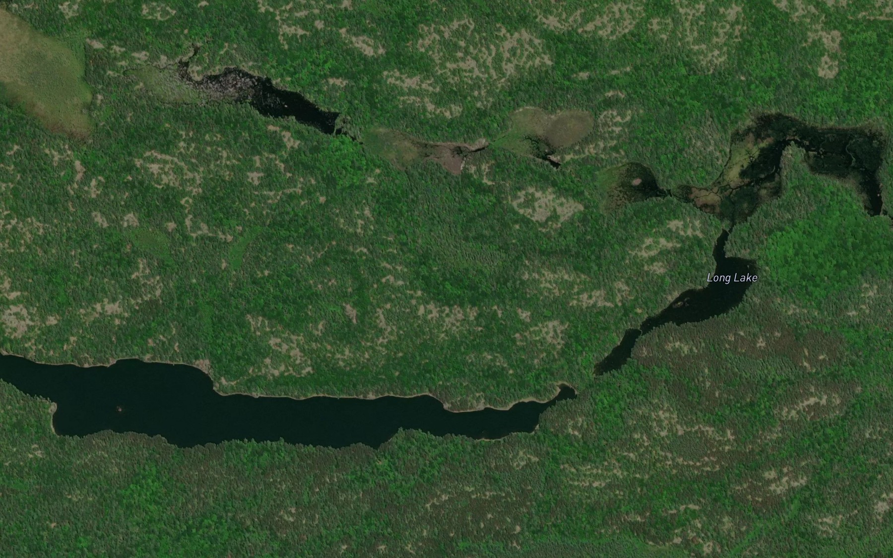 Satellite map of the Long Lake