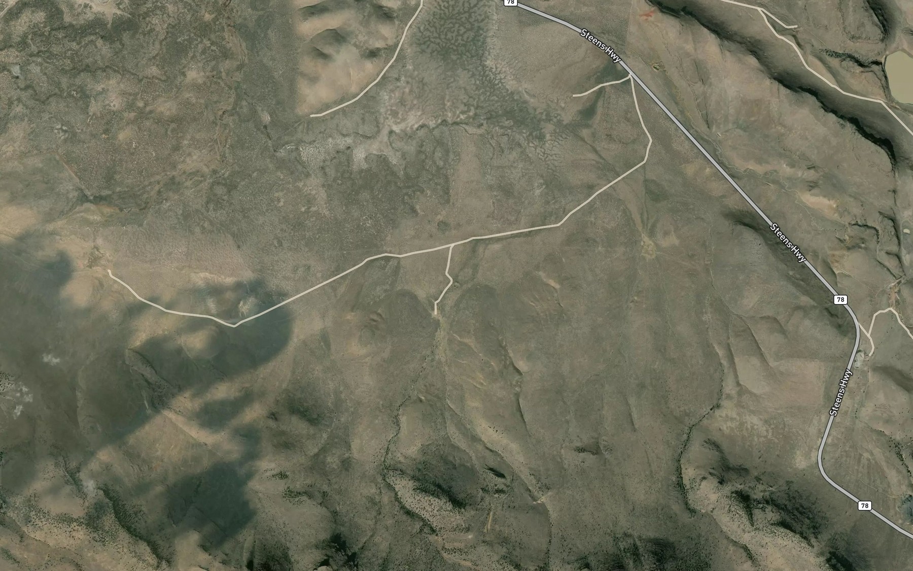 Satellite map of the South Fork Waterhole