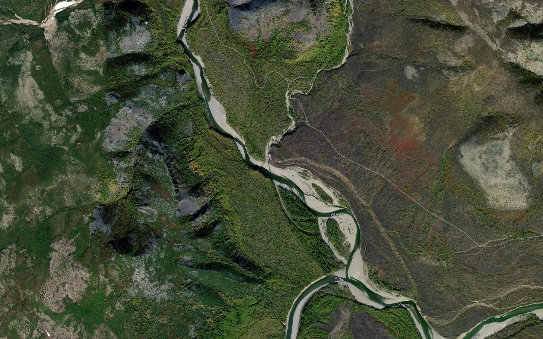 Satellite map of the Burgavli
