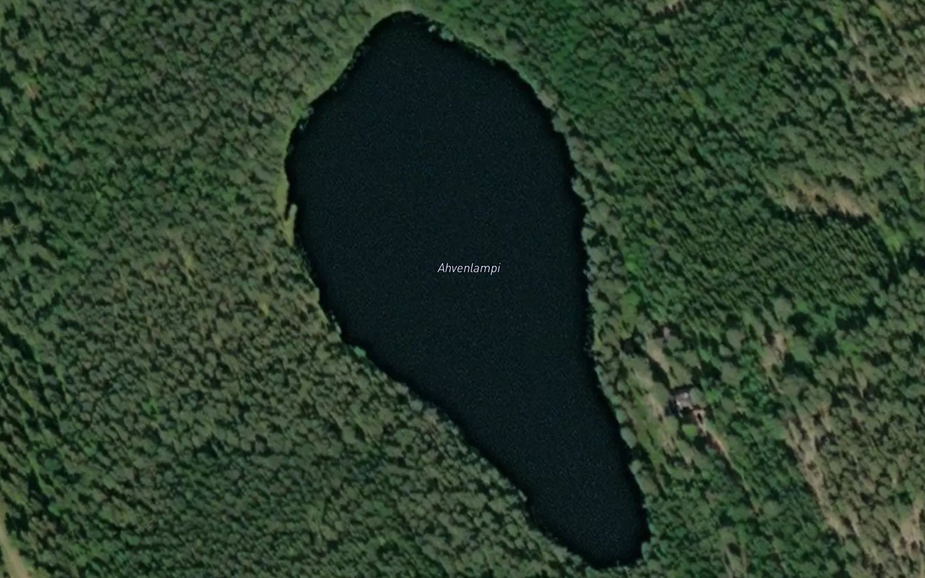 Satellite map of the Ahvenlampi