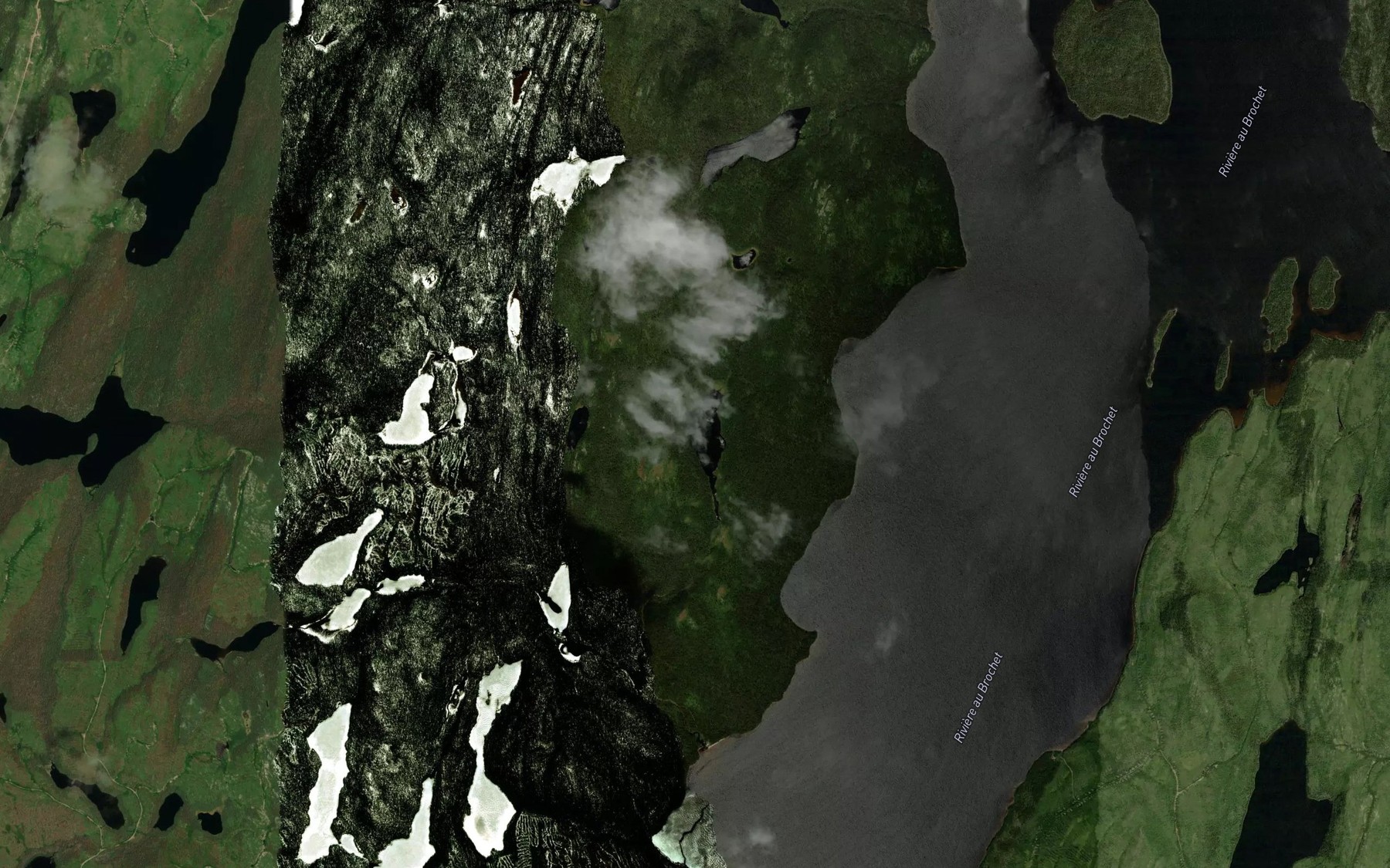 Satellite map of the Lac des Gueules Noires
