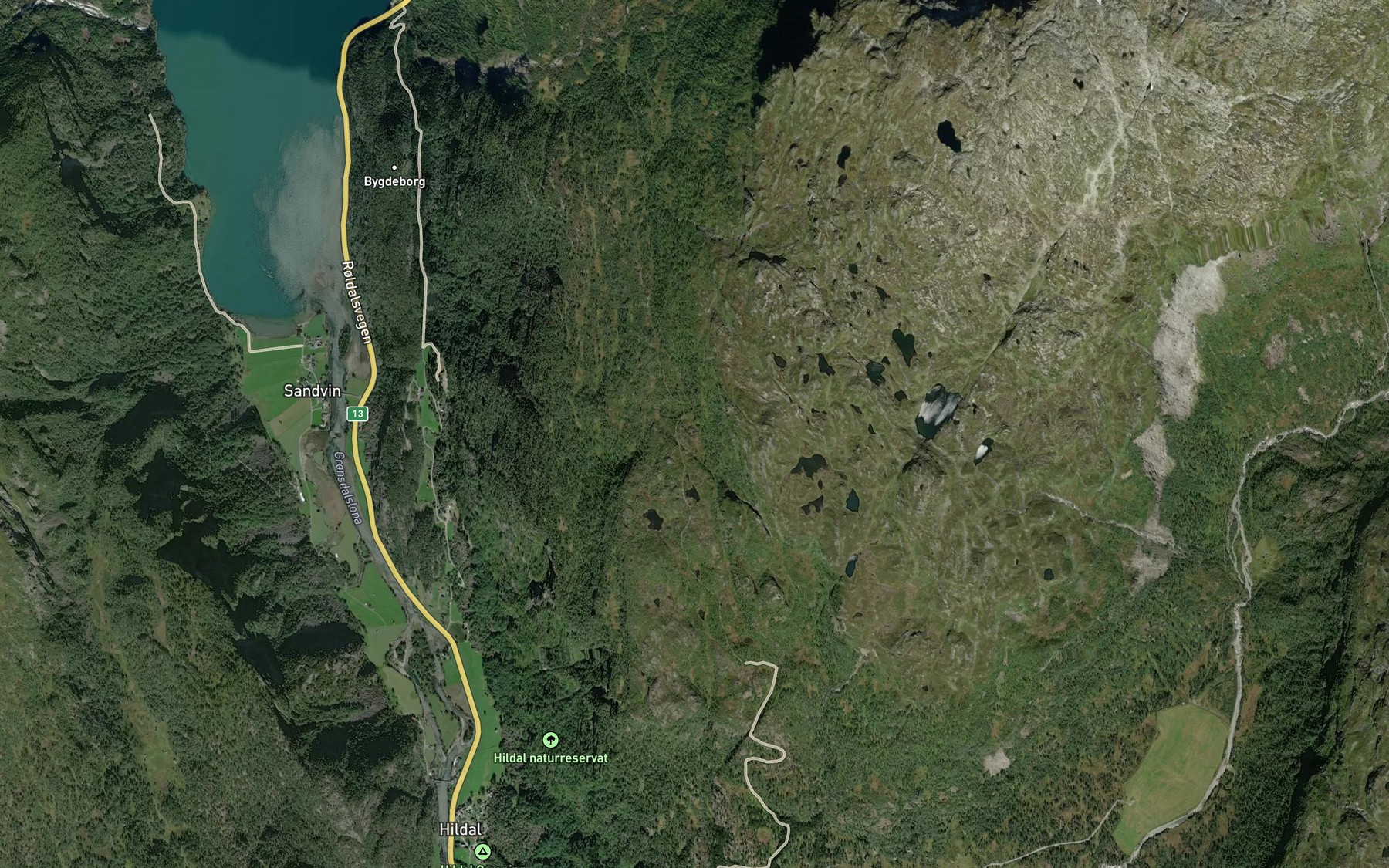 Satellite map of the Eidestjorni