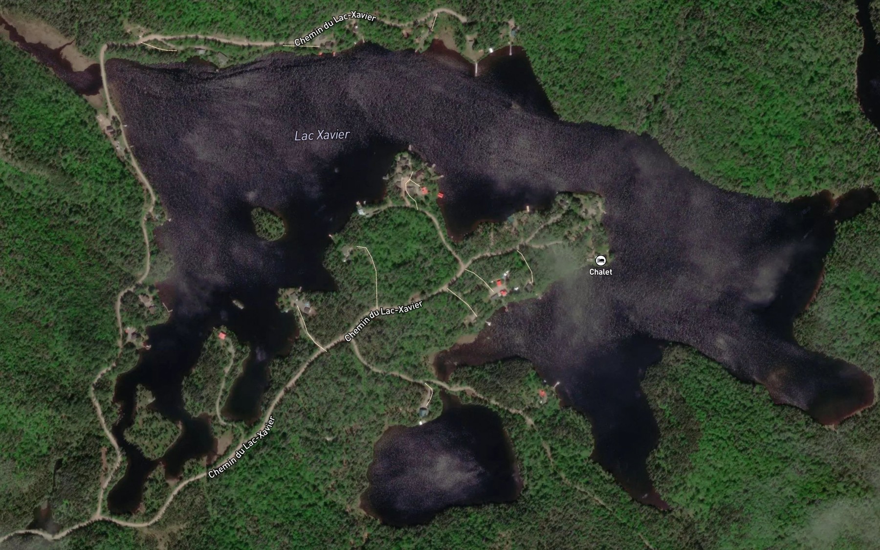 Satellite map of the Lac Xavier