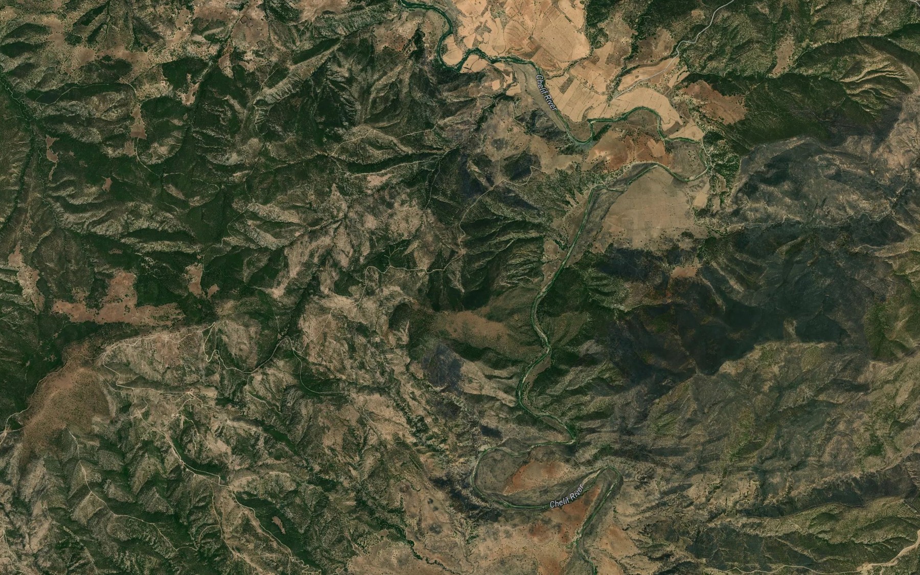 Satellite map of the Ain Dar el Ghaba