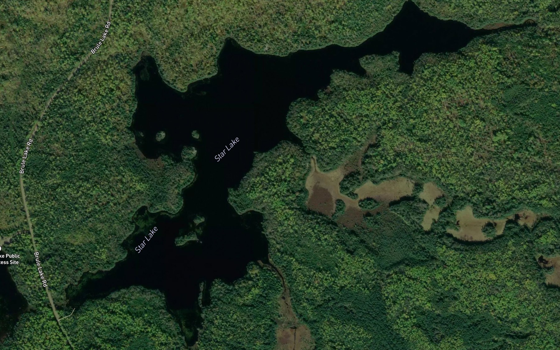 Satellite map of the Star Lake