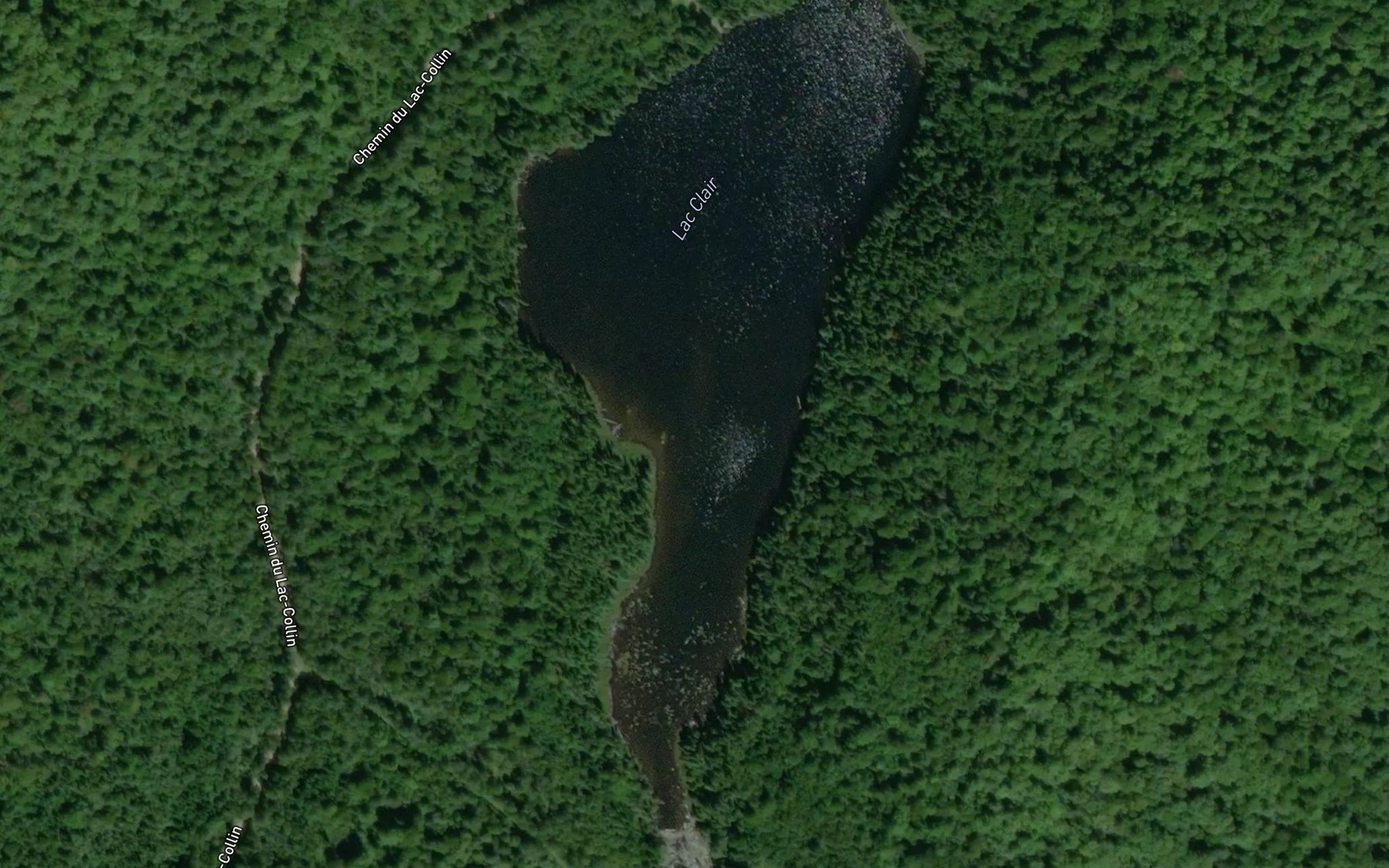 Satellite map of the Lac Clair