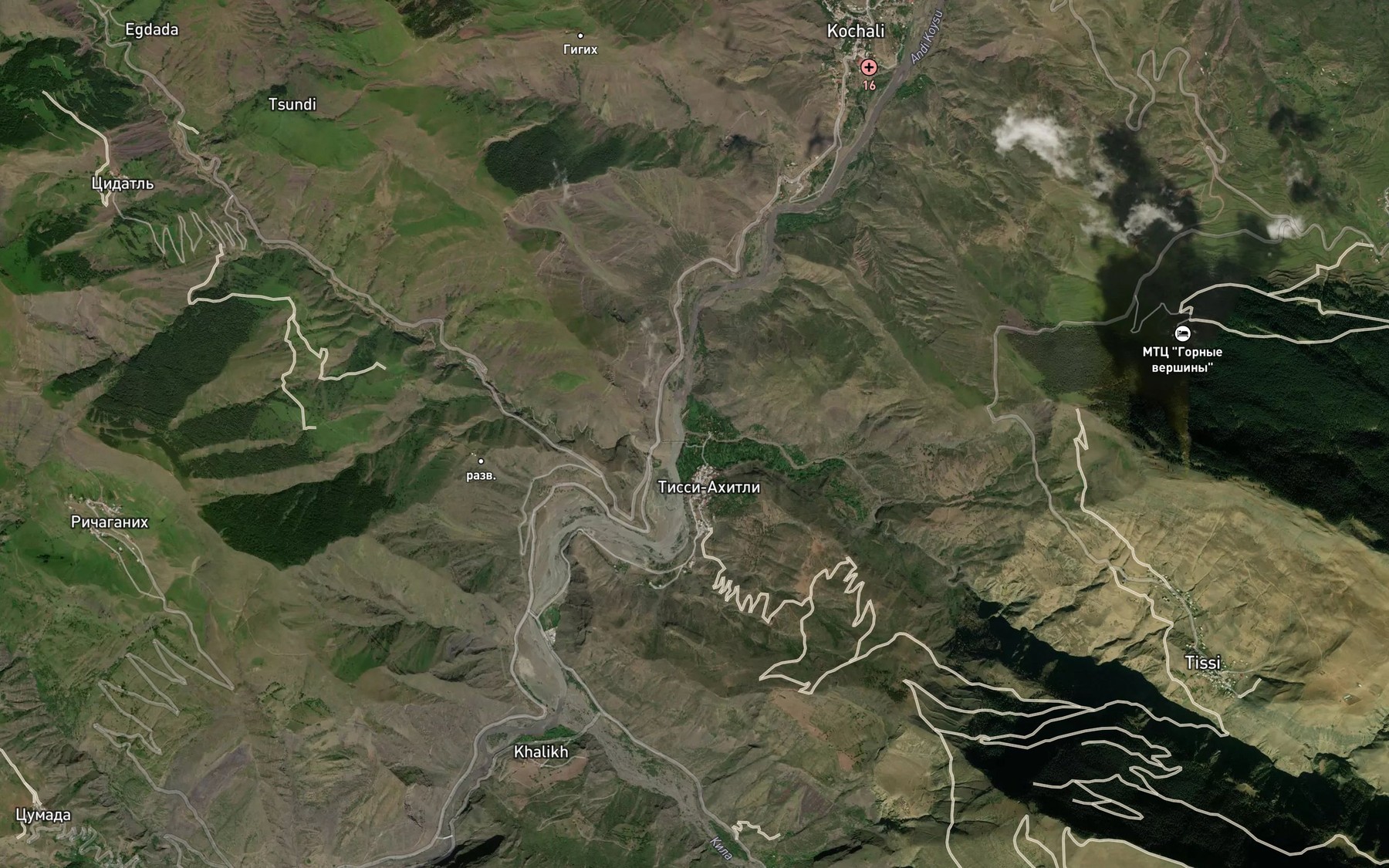 Satellite map of the Tissigaya