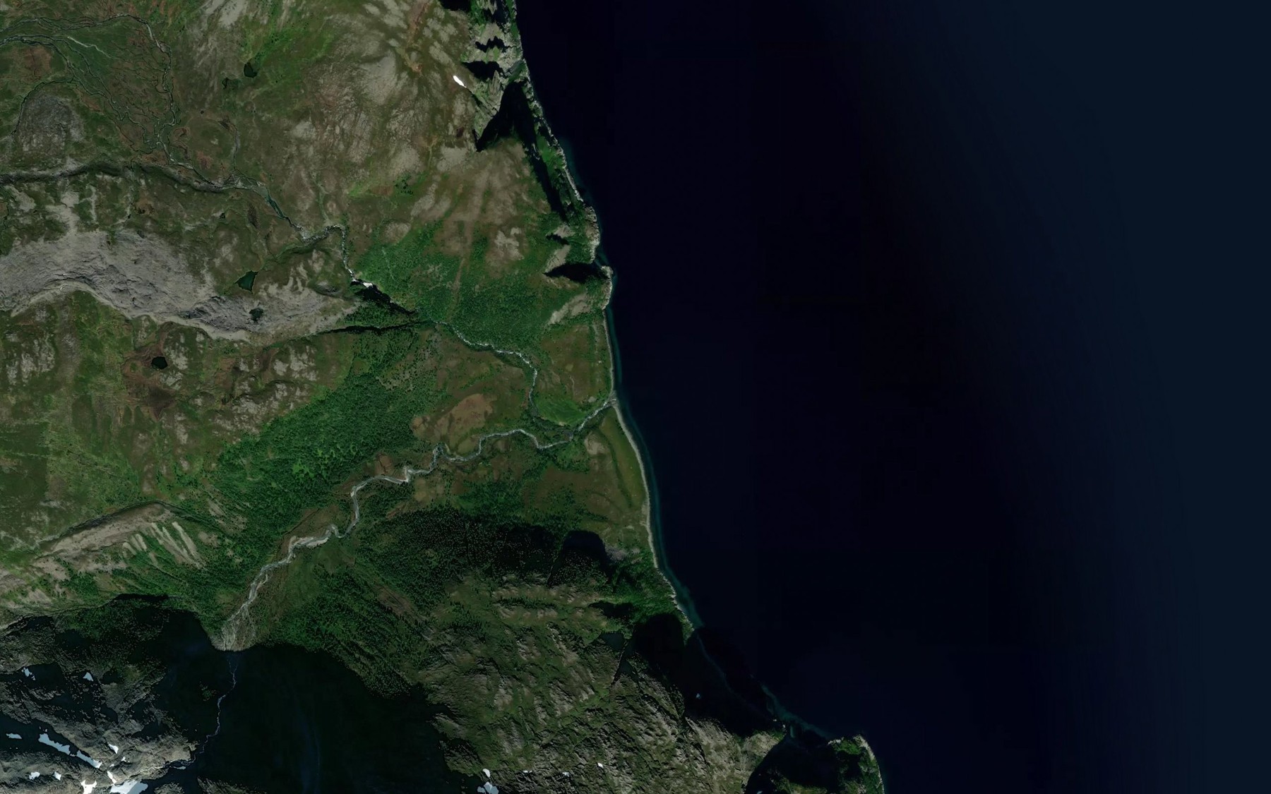 Satellite map of the Ytre Gamvik