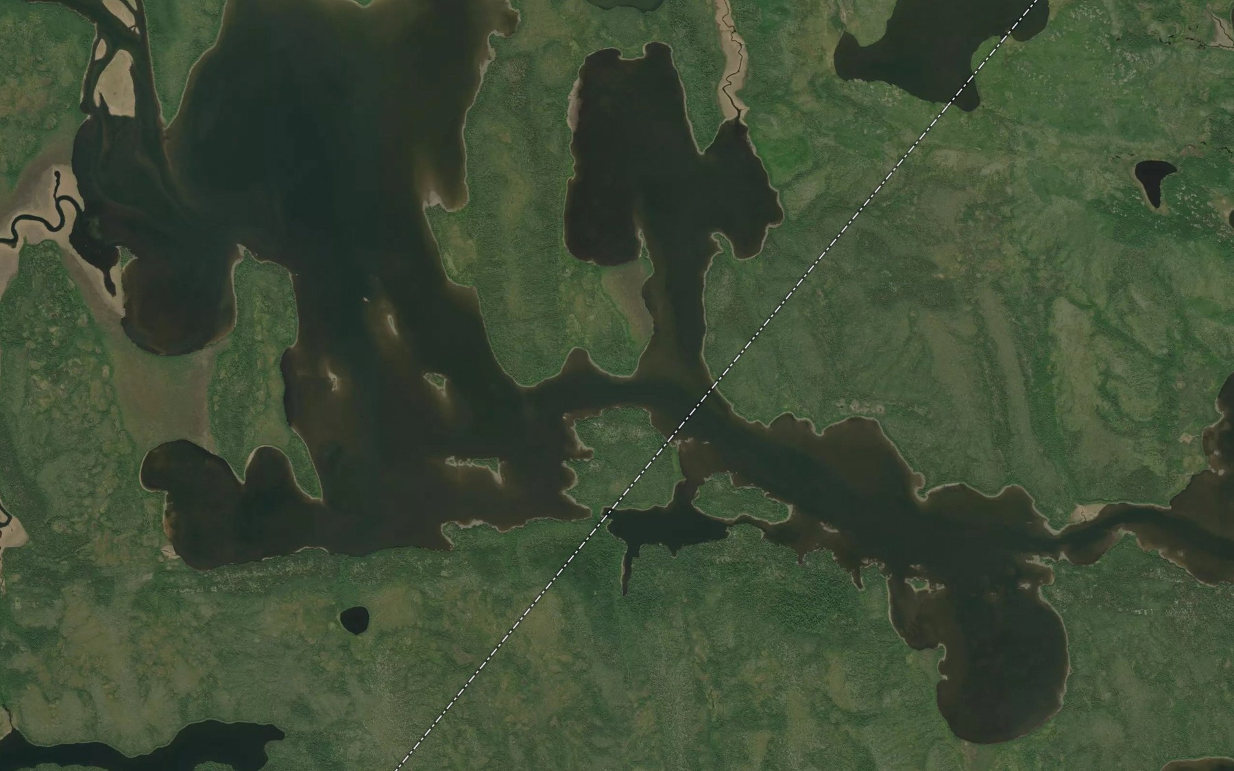 Satellite map of the Stull Lake