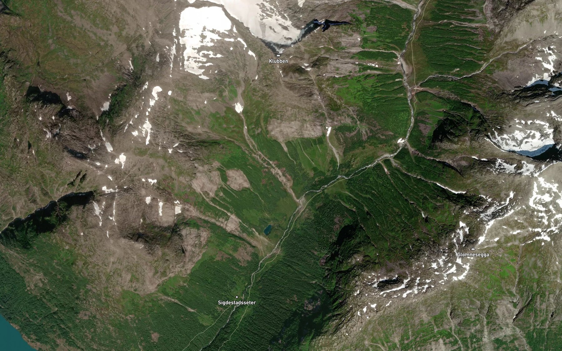 Satellite map of the Oykeskargrova