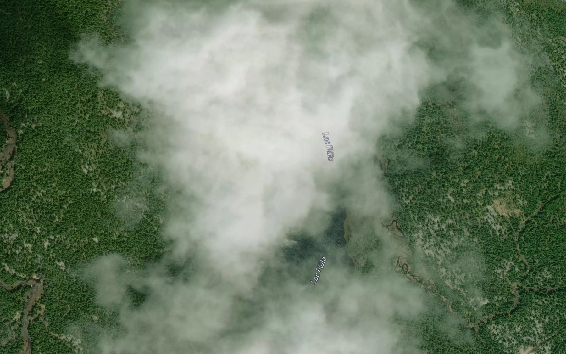 Satellite map of the Lac Flute