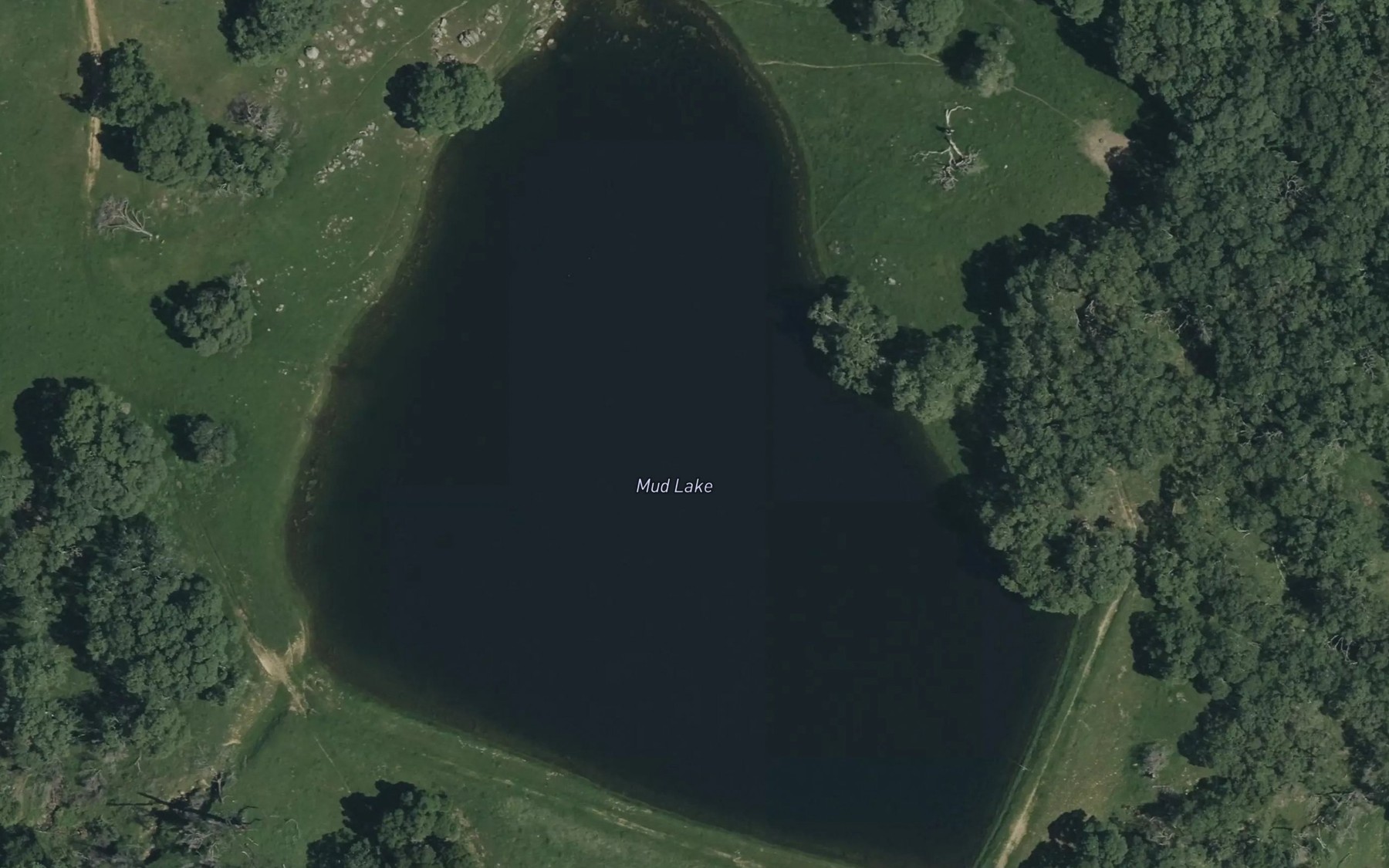 Satellite map of the Mud Lake