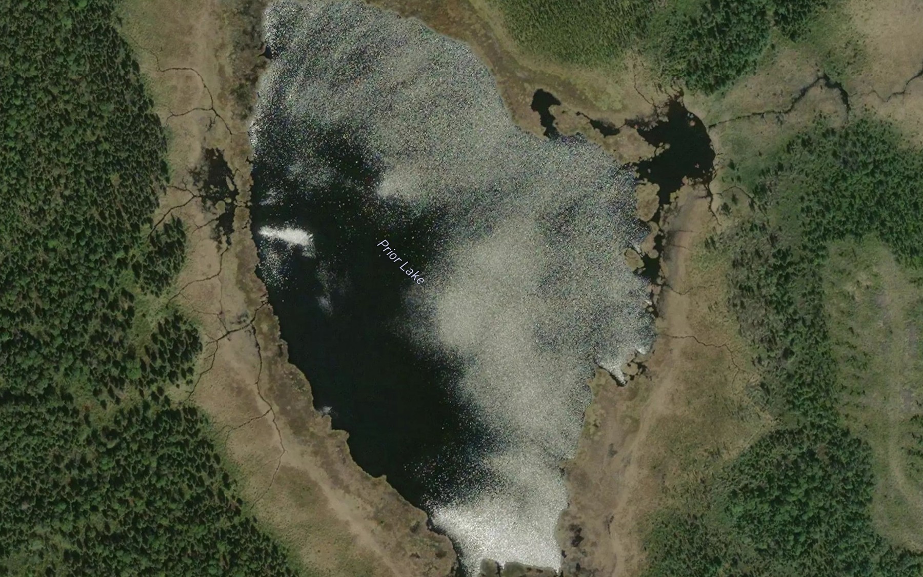 Satellite map of the Prior Lake