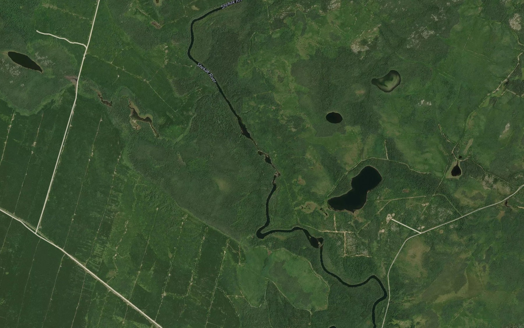 Satellite map of the Twin Rapids