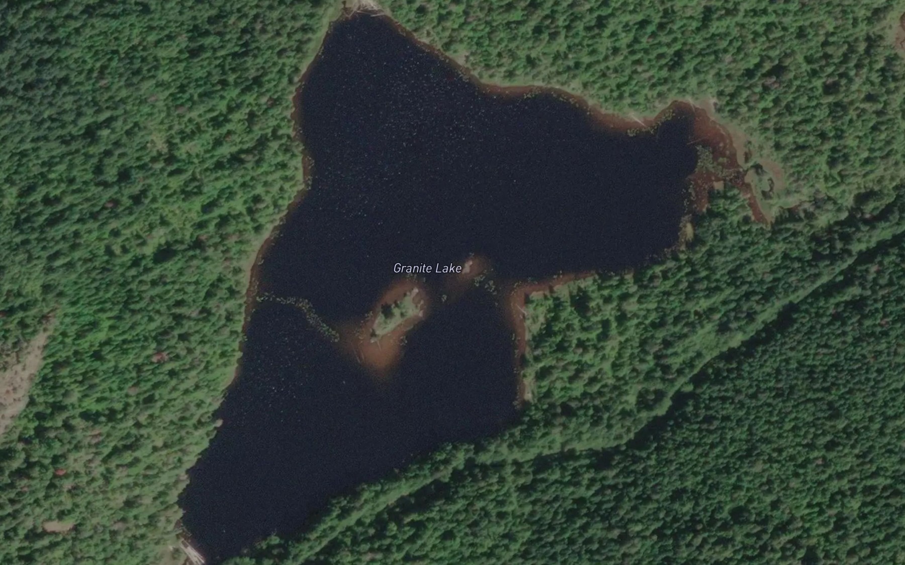Satellite map of the Granite Lake