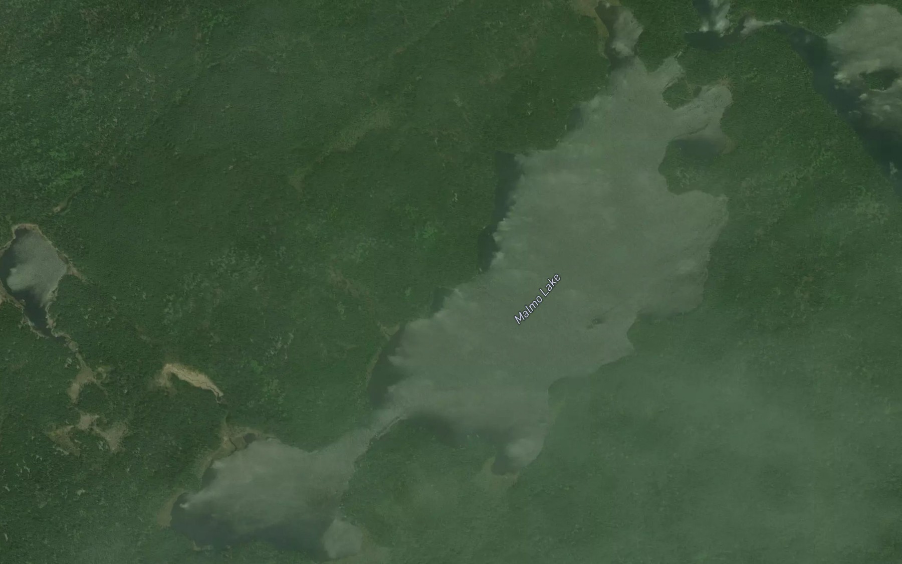 Satellite map of the Malmo Lake