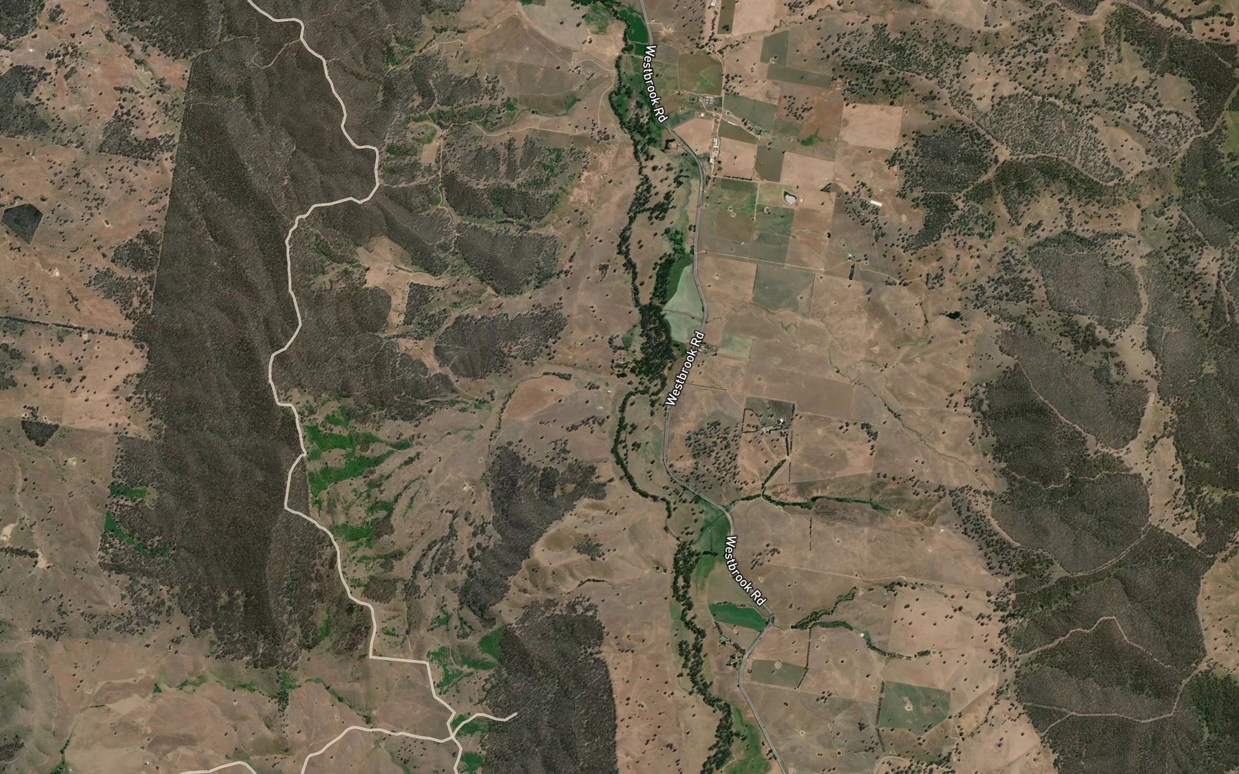 Satellite map of the Butter Creek
