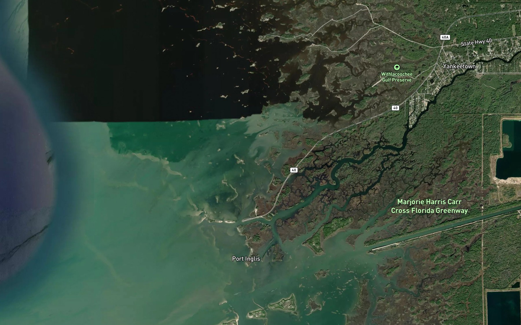 Satellite map of the MacDonald Creek