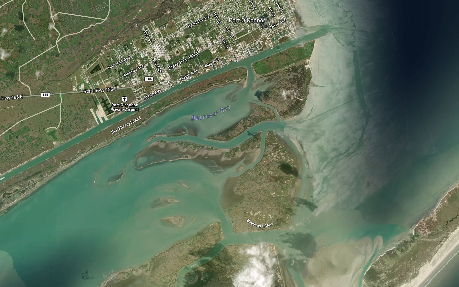 Satellite map of the Big Bayou