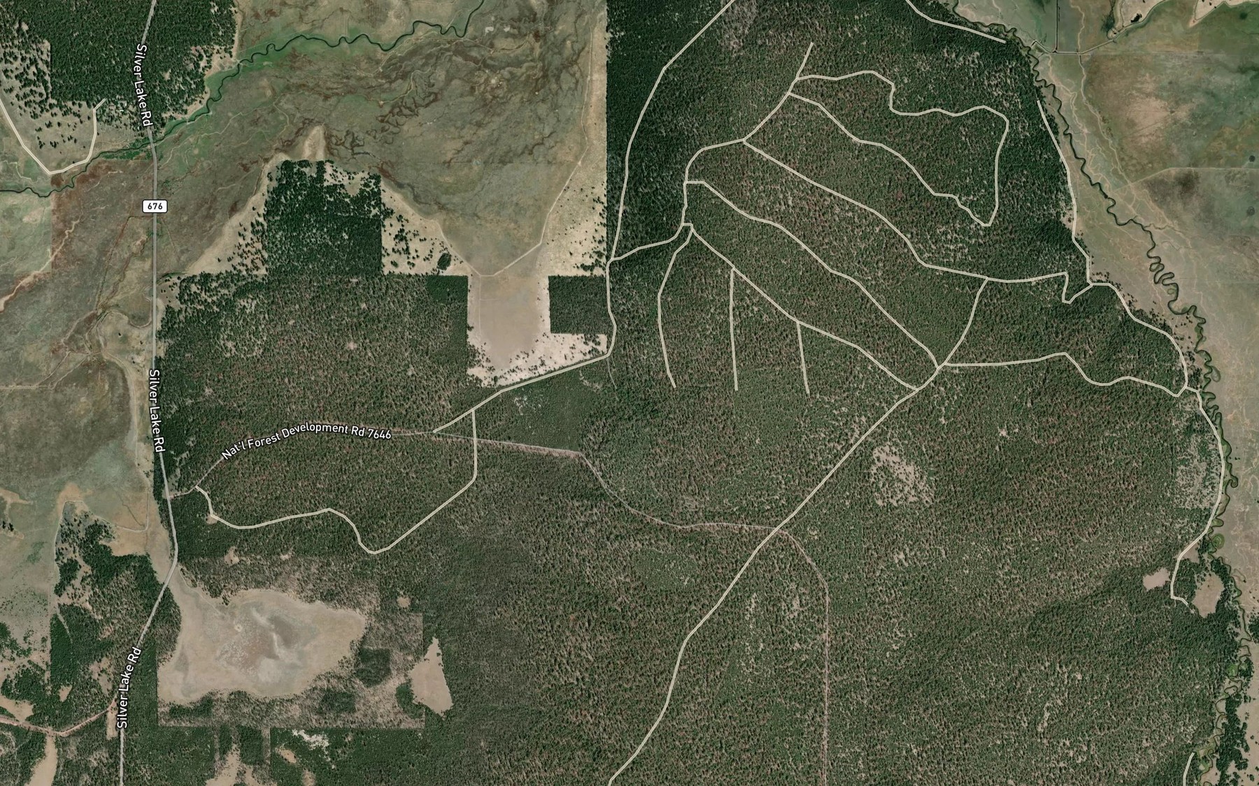 Satellite map of the South Fork Spring