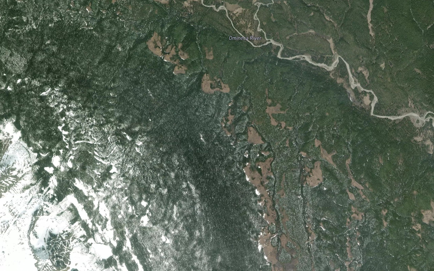 Satellite map of the Yuen Creek