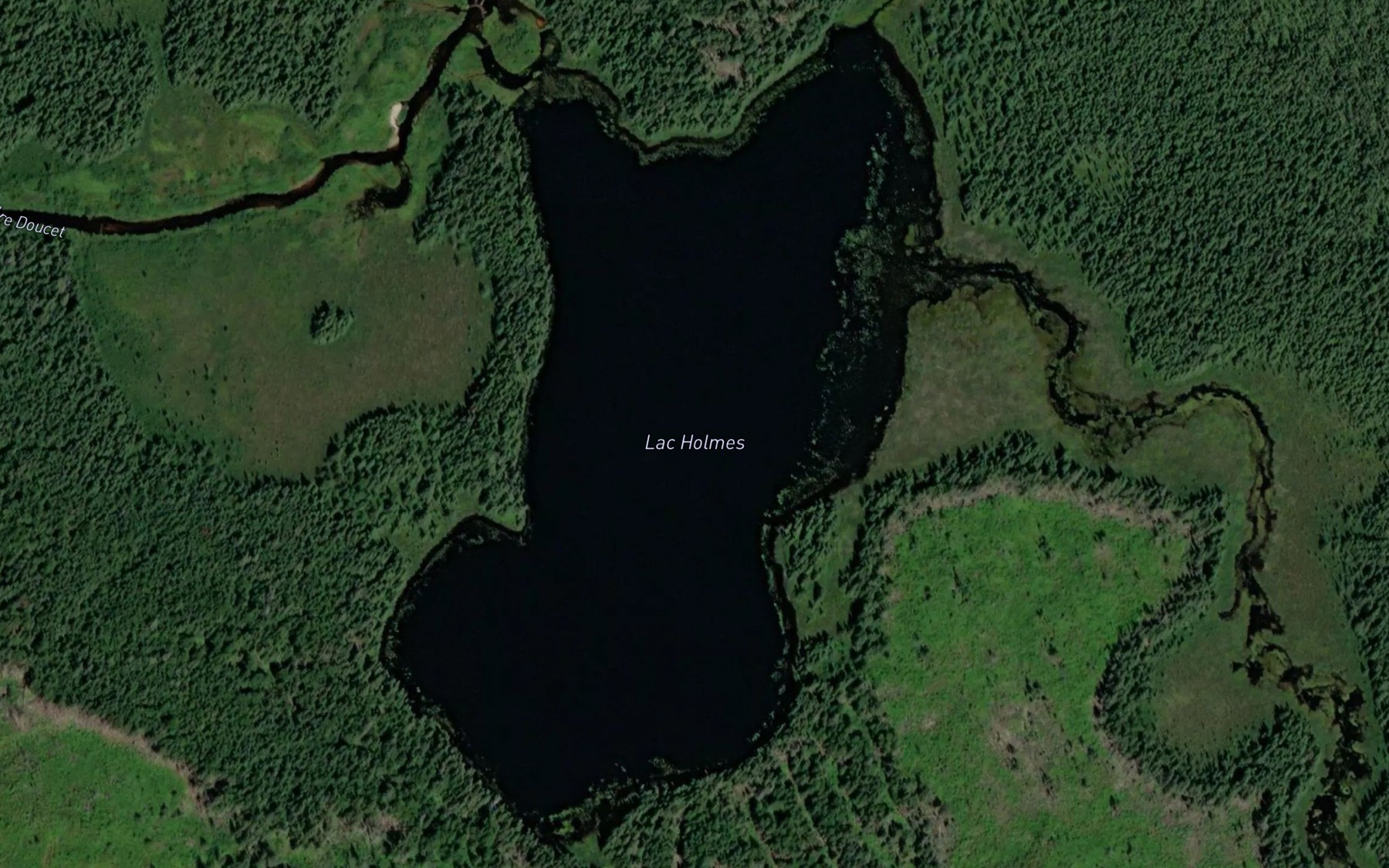 Satellite map of the Lac Holmes