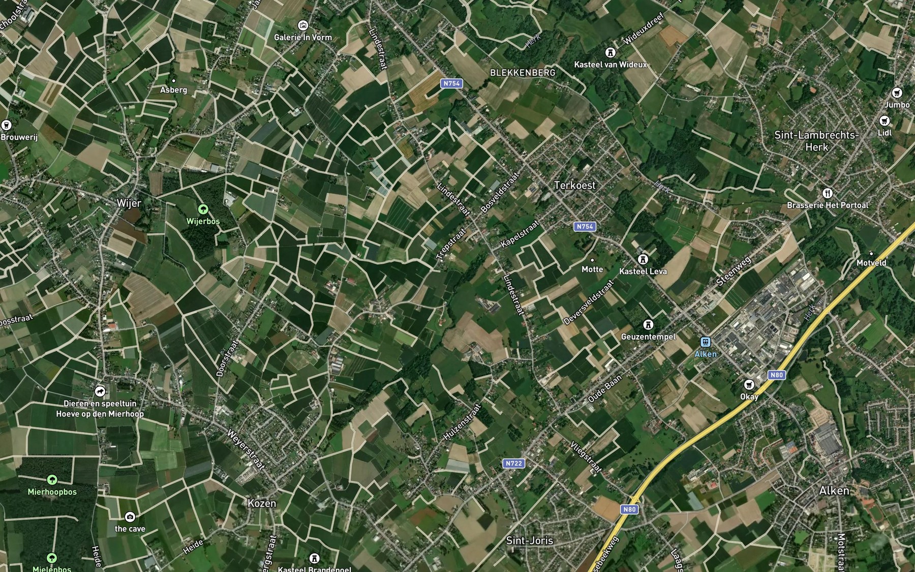 Satellite map of the Kozenbeek