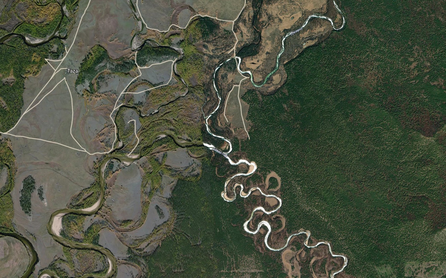 Satellite map of the Dzhirga