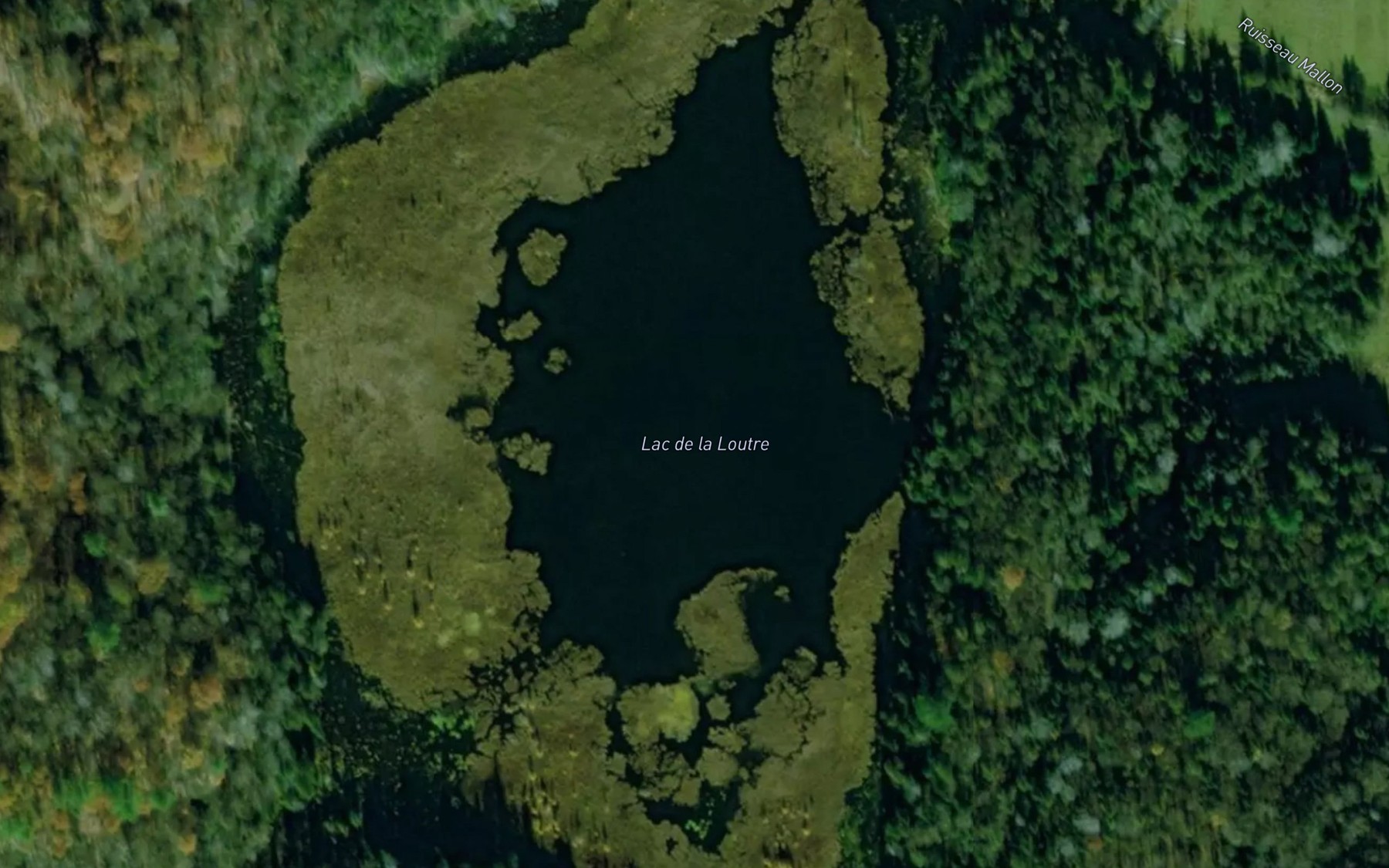 Satellite map of the Lac de la Loutre