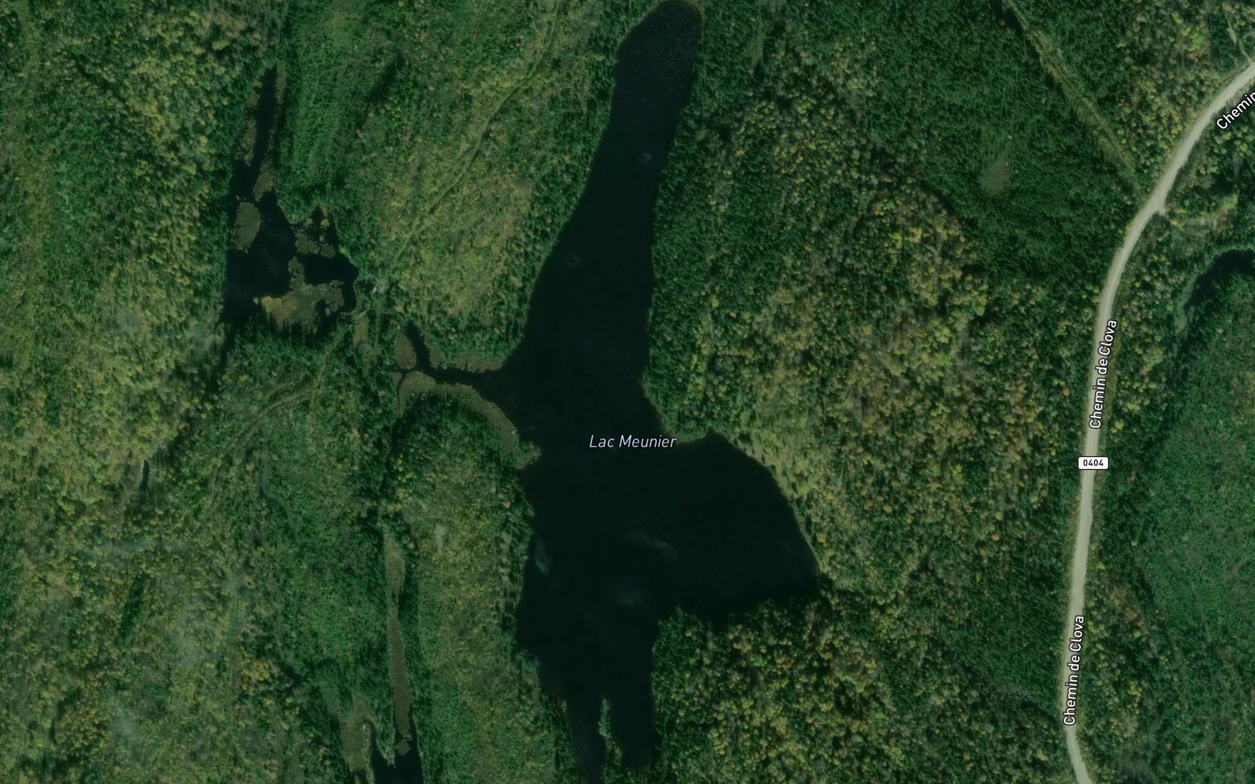 Satellite map of the Lac Meunier