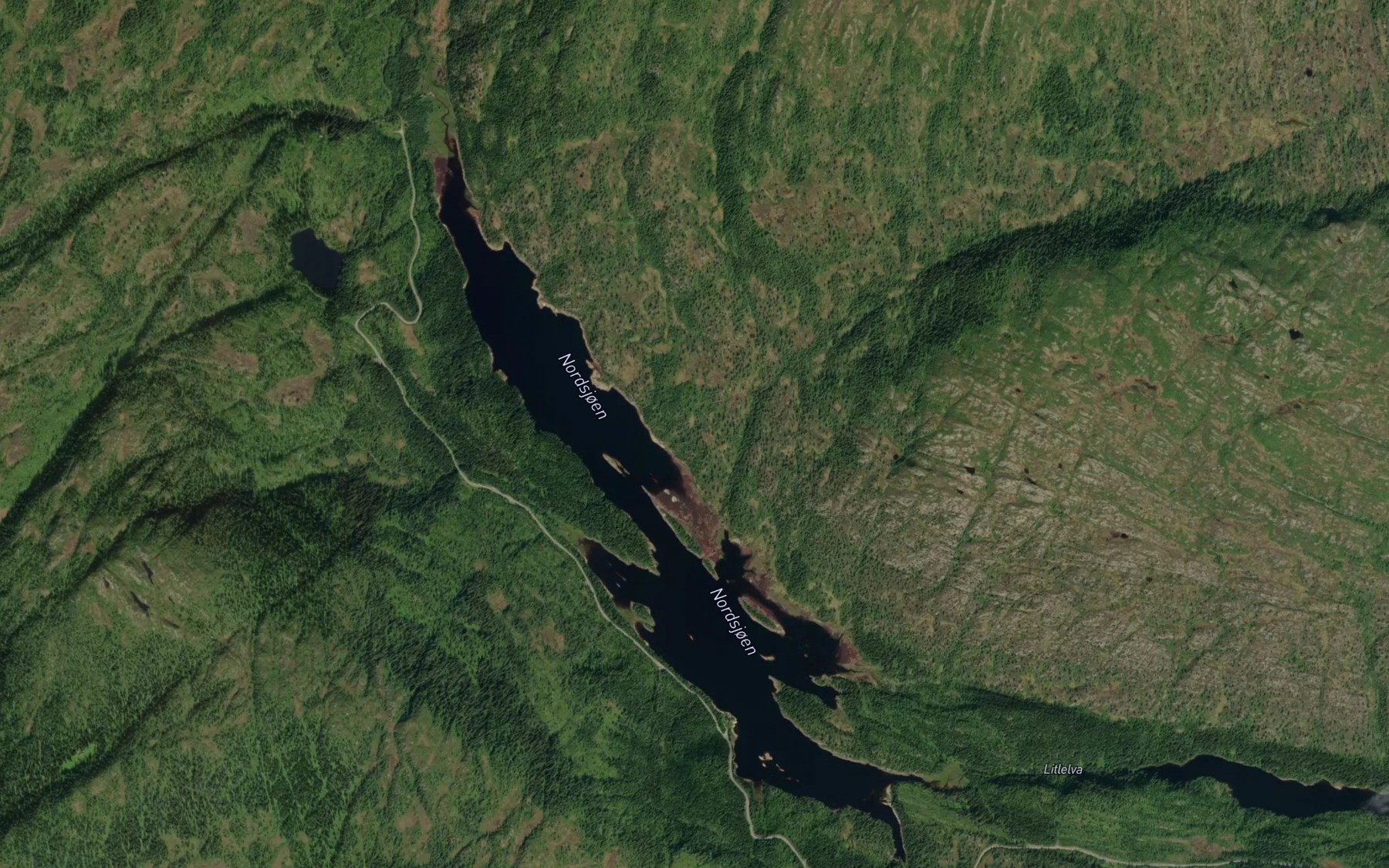 Satellite map of the Nordsjoen