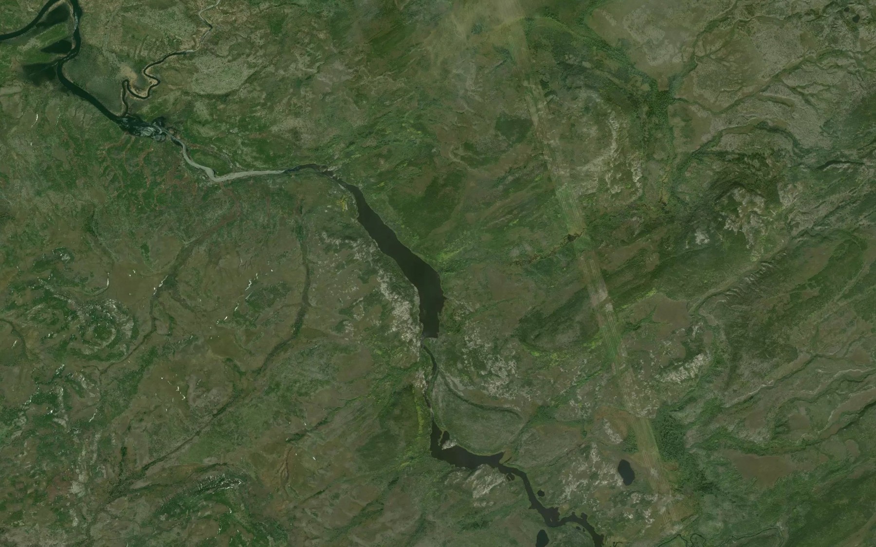 Satellite map of the Ruisseau Kaminahikuskasich