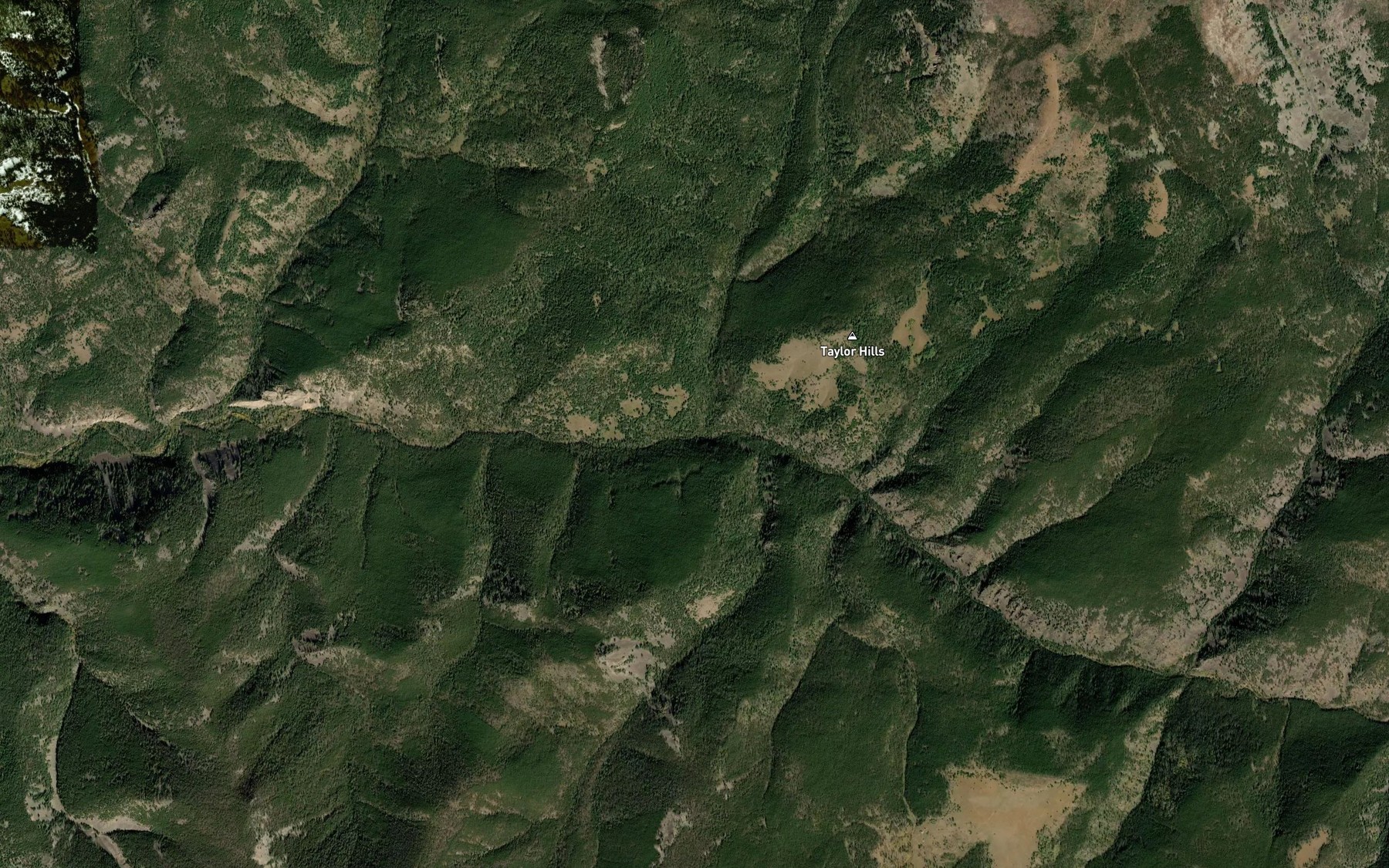 Satellite map of the Rugby Creek