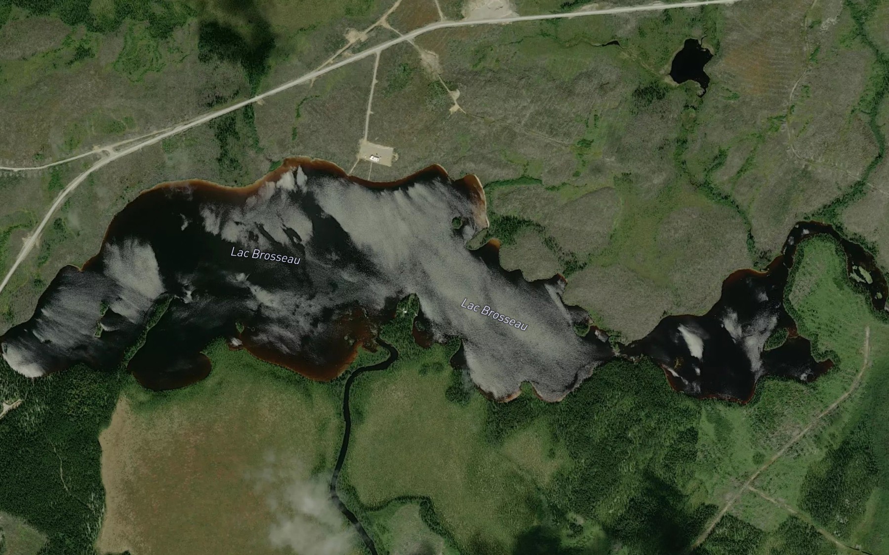 Satellite map of the Lac Brosseau