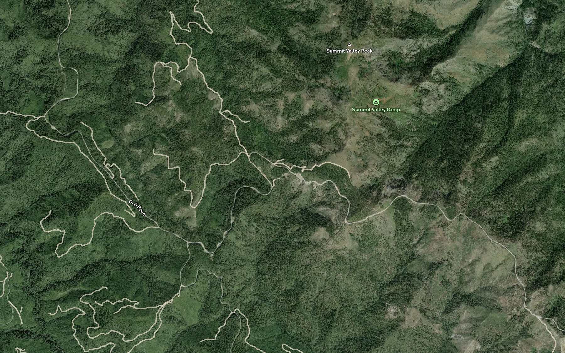 Satellite map of the Cedar Camp Spring
