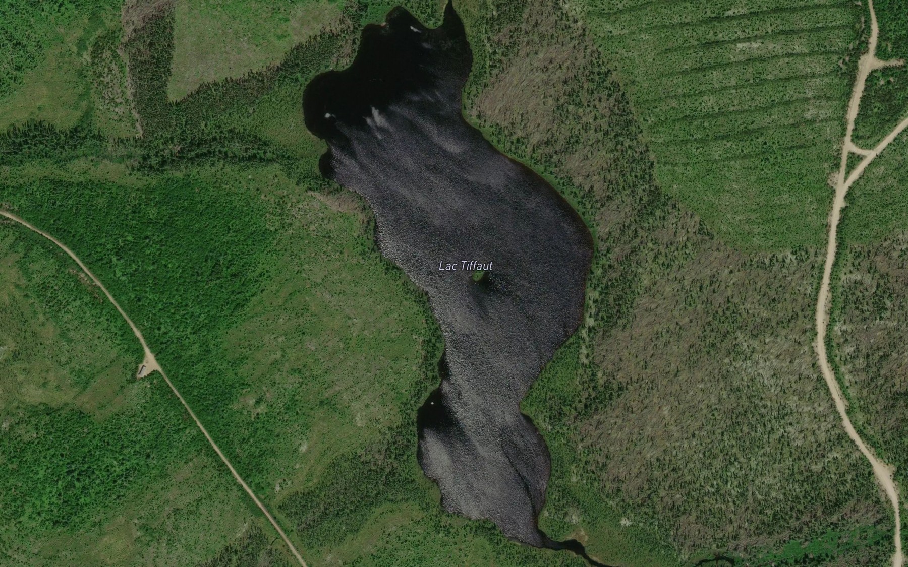 Satellite map of the Lac Tiffaut