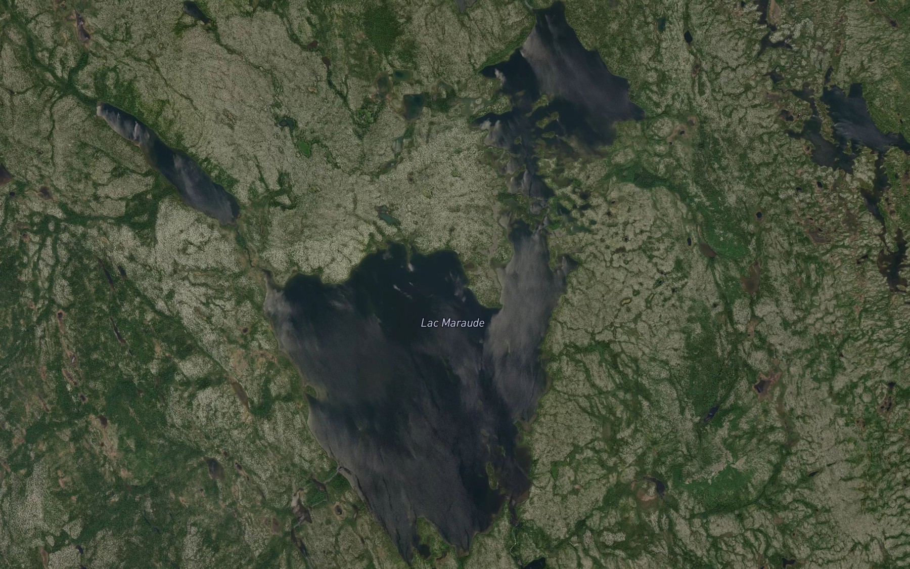 Satellite map of the Lac Maraude