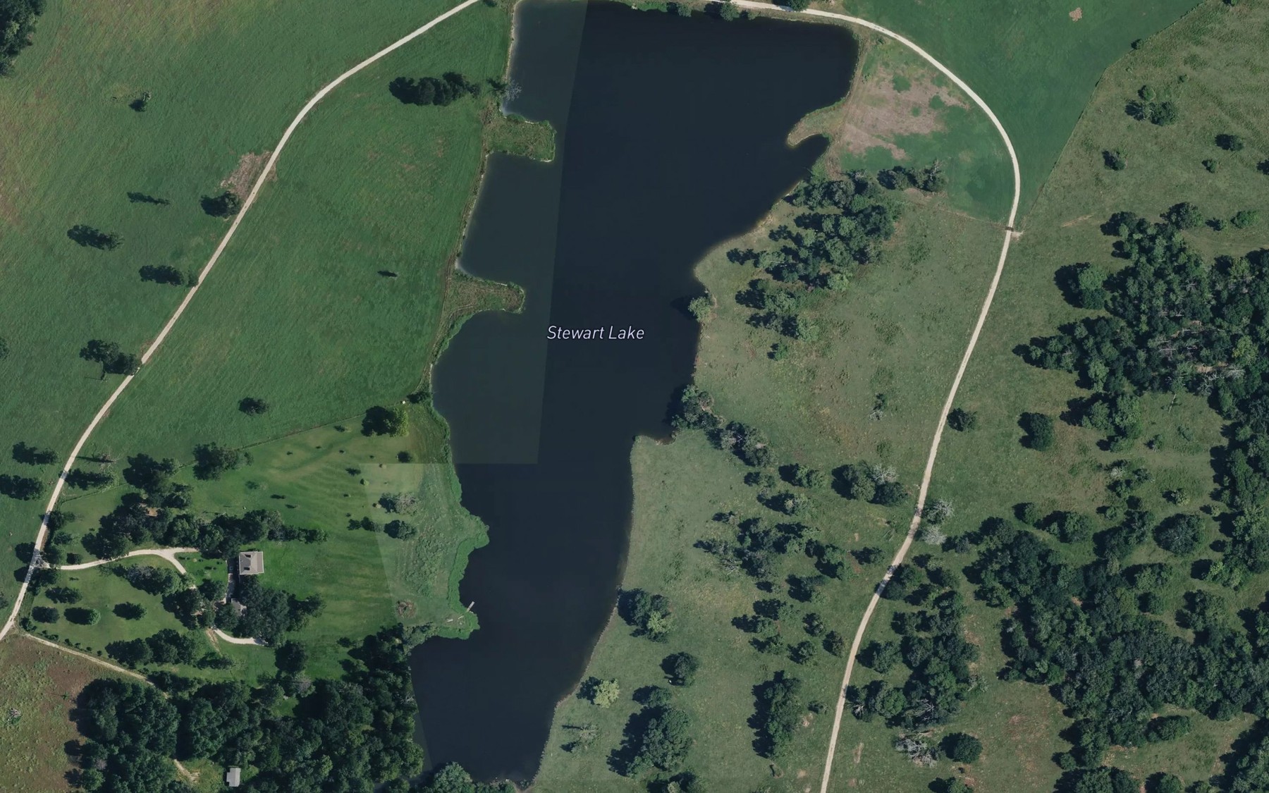 Satellite map of the Stewart Lake