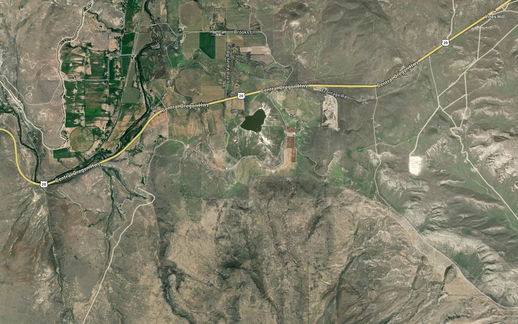 Satellite map of the Little Valley Lateral