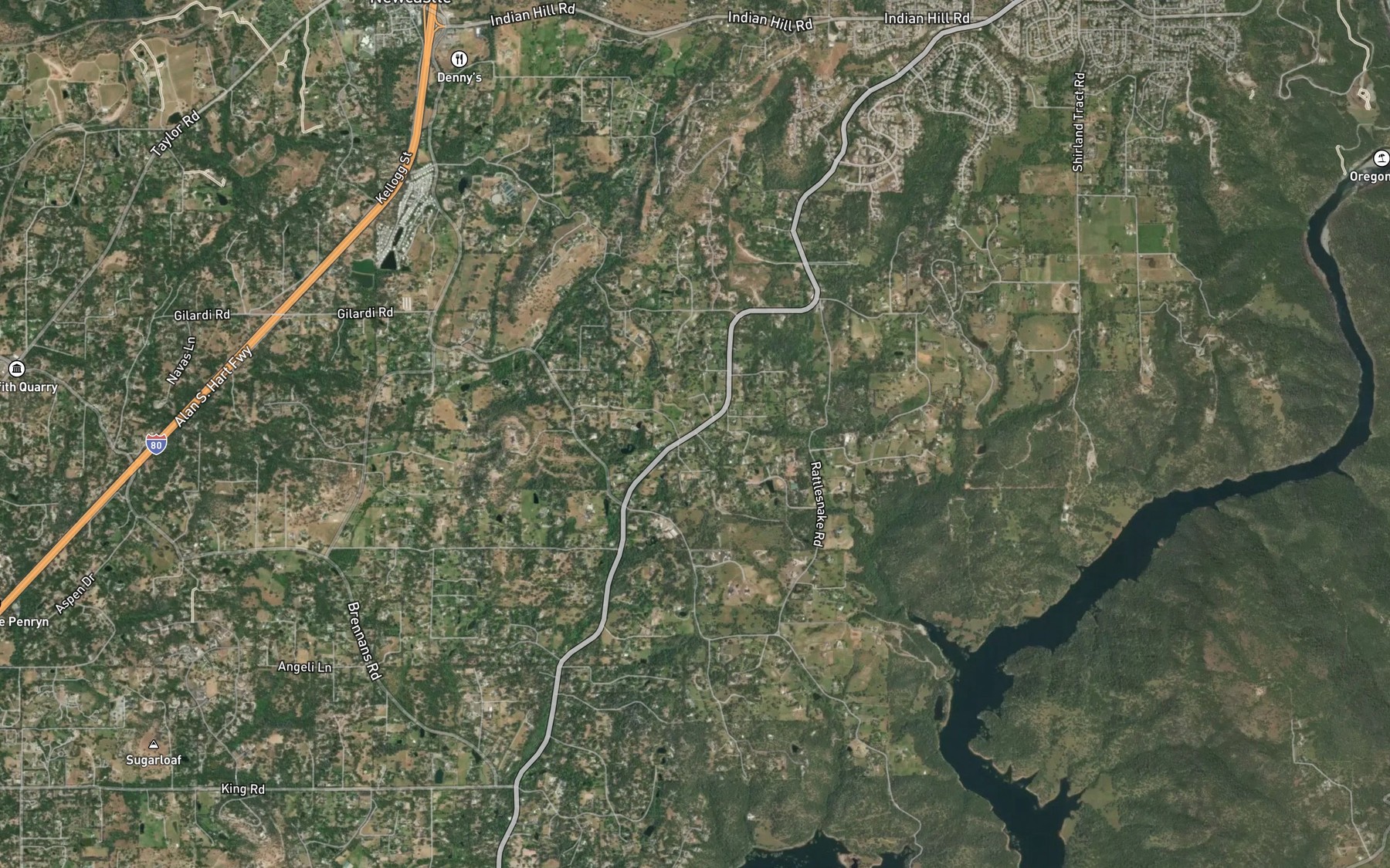 Satellite map of the South Canal