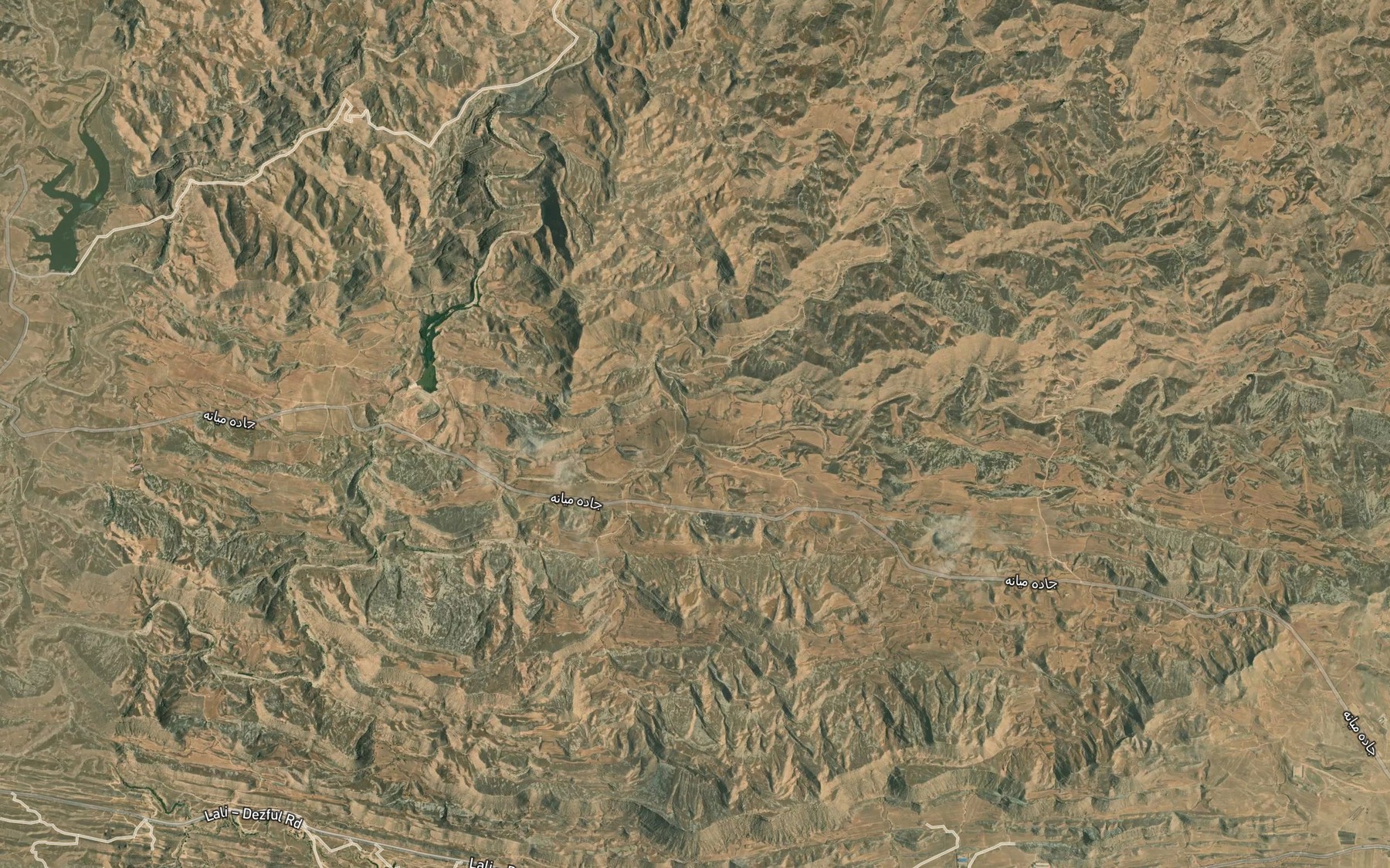 Satellite map of the Rudkhaneh-ye Kalal-e Lop Sefid
