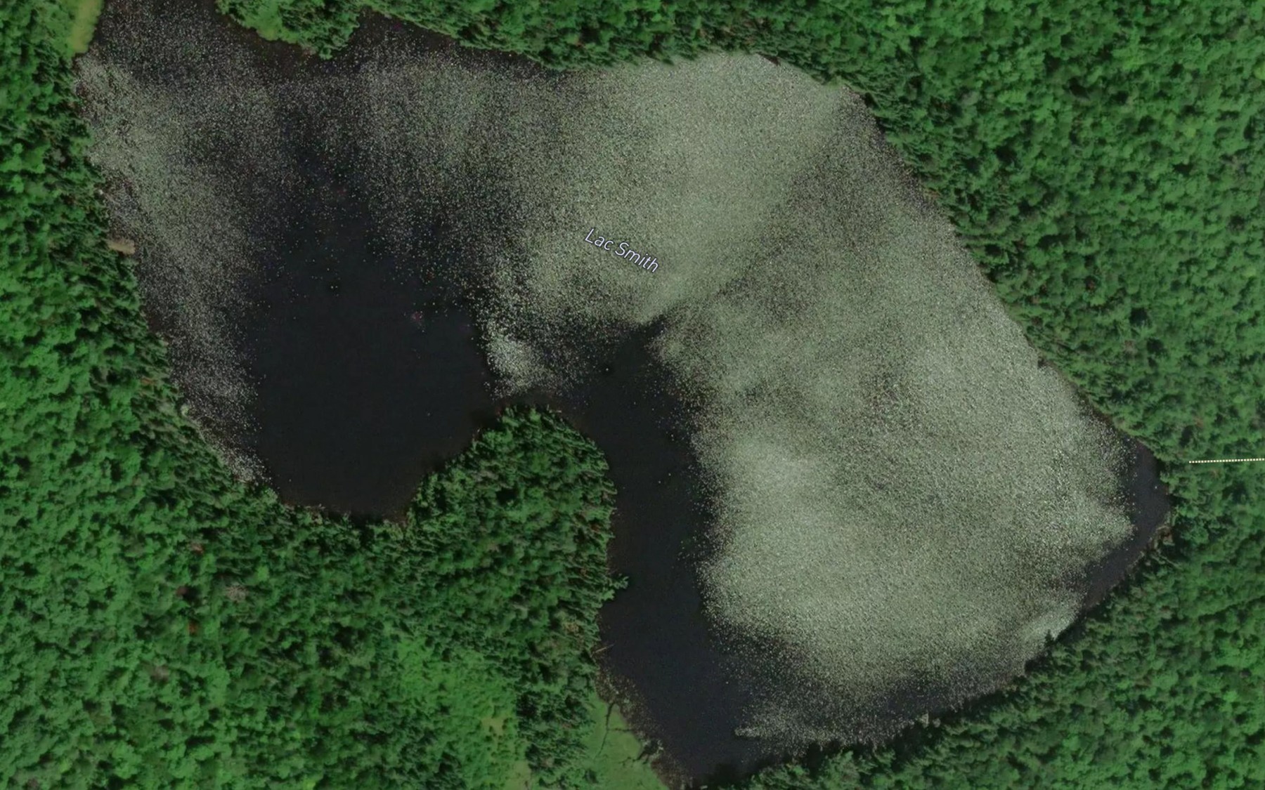 Satellite map of the Lac Smith