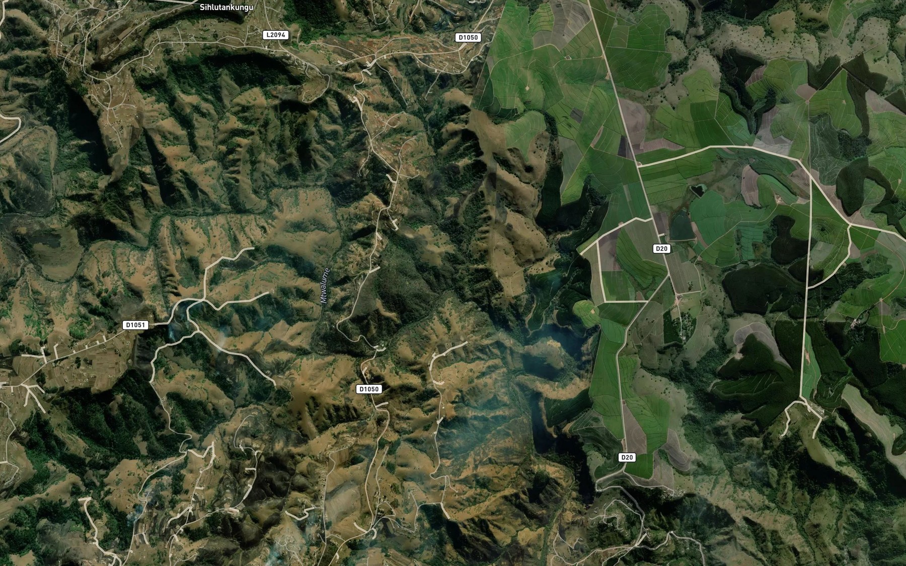 Satellite map of the Nkawini