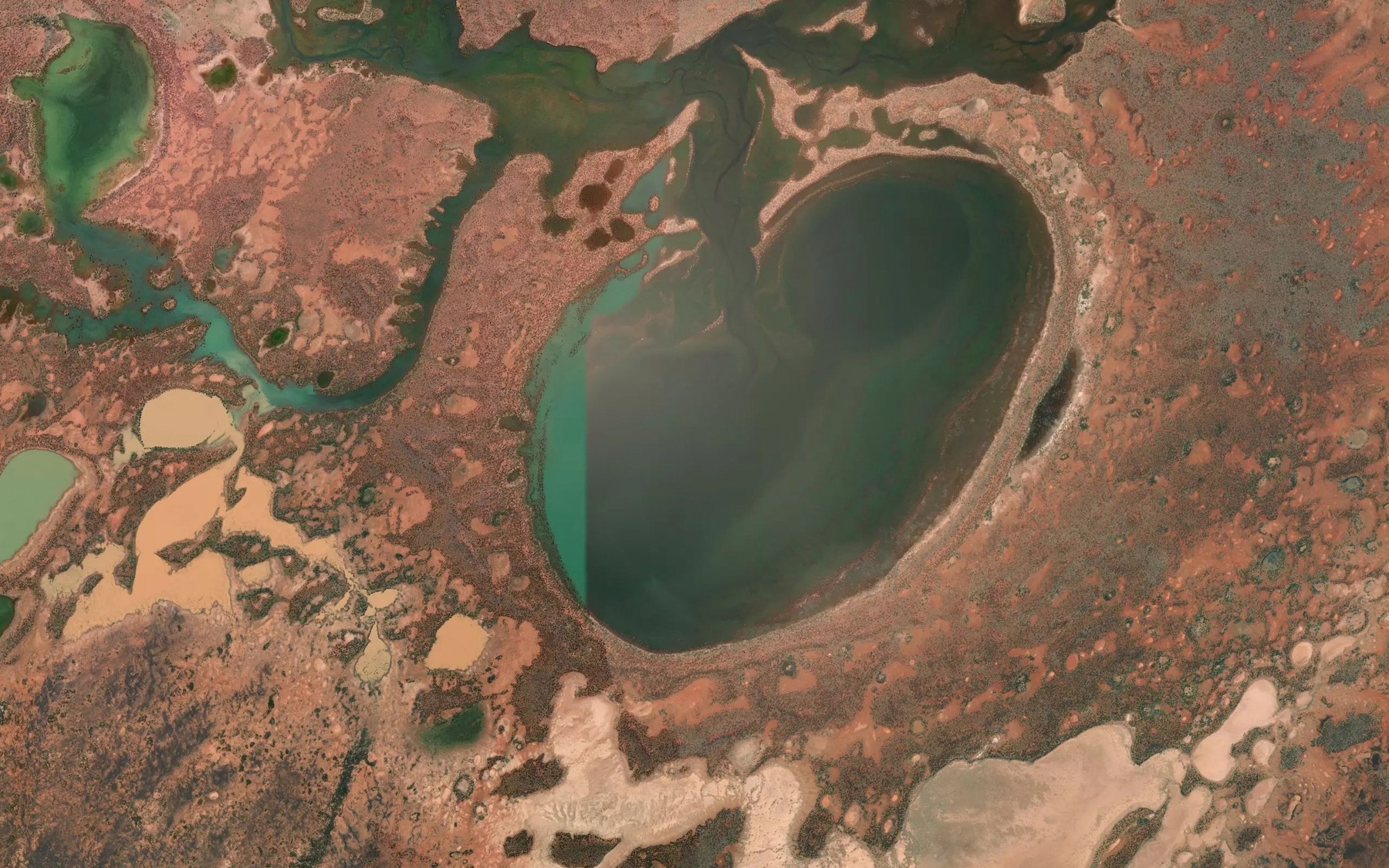 Satellite map of the Lake Augusta