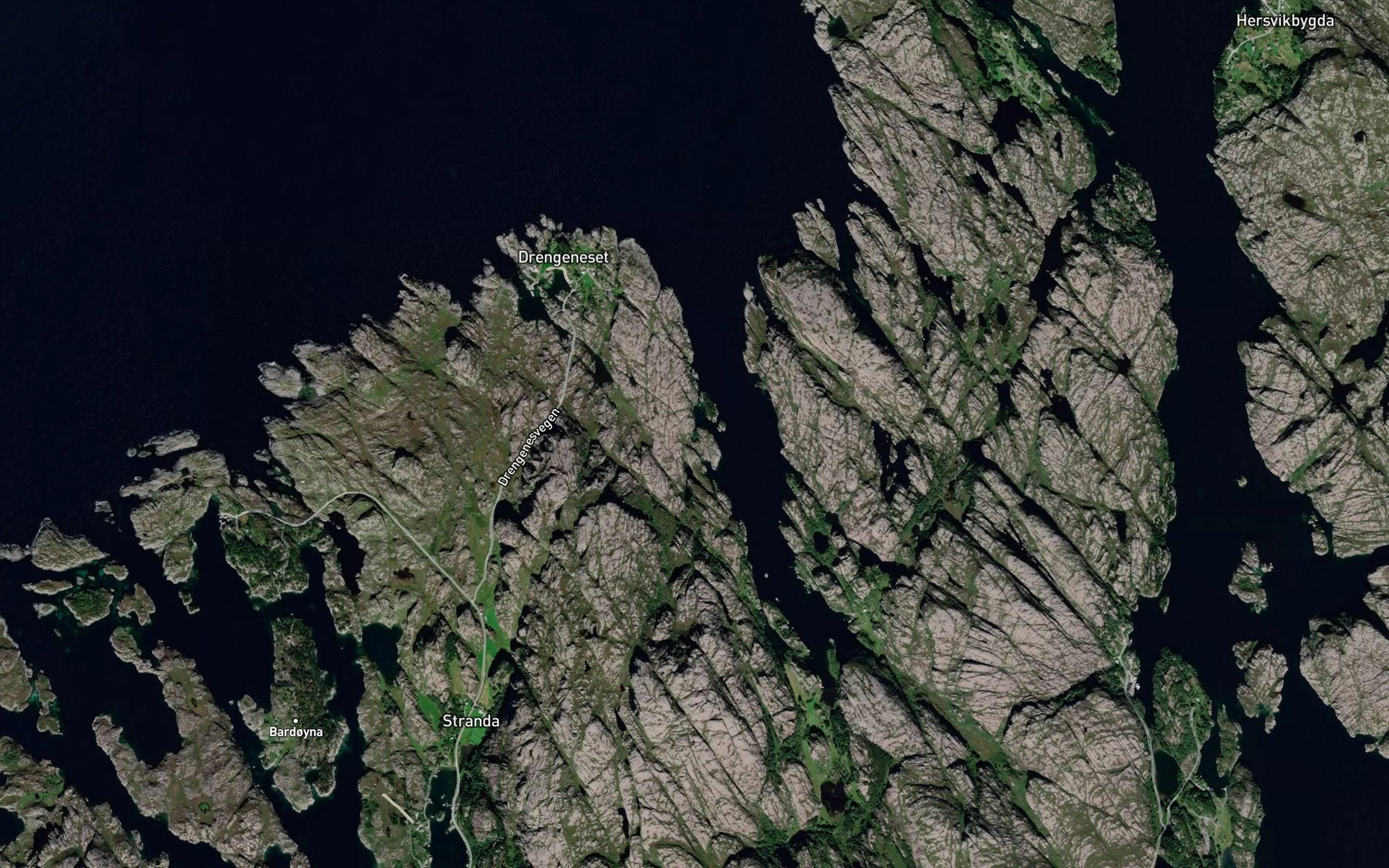Satellite map of the Nordre Vagen
