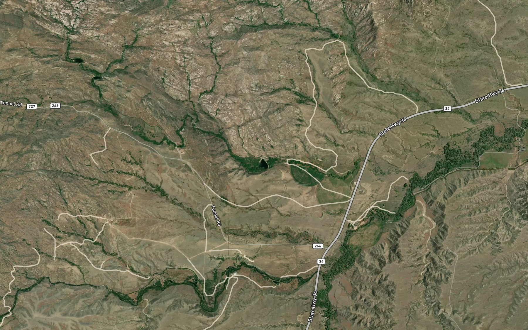 Satellite map of the Phelps Reservoir