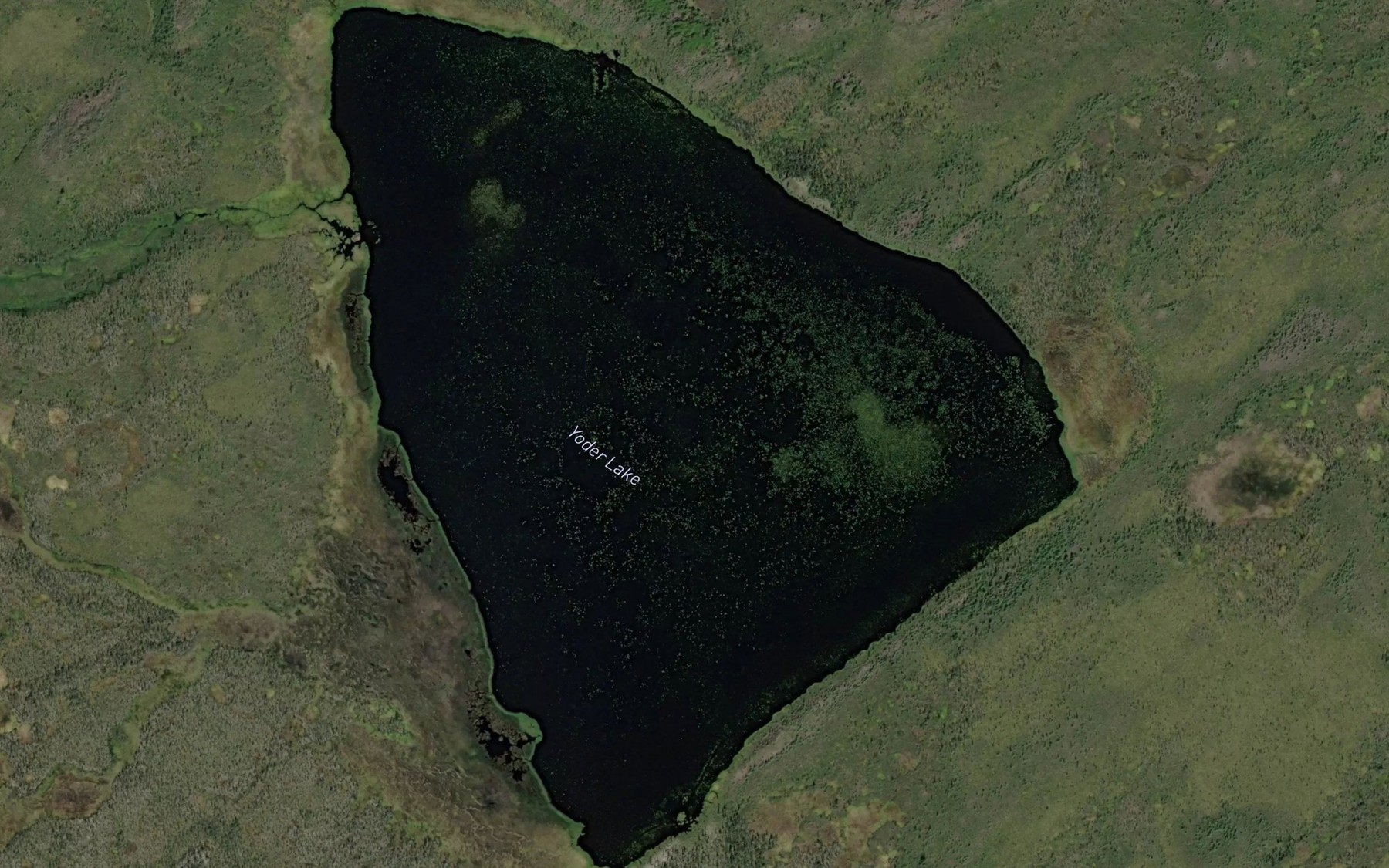 Satellite map of the Yoder Lake