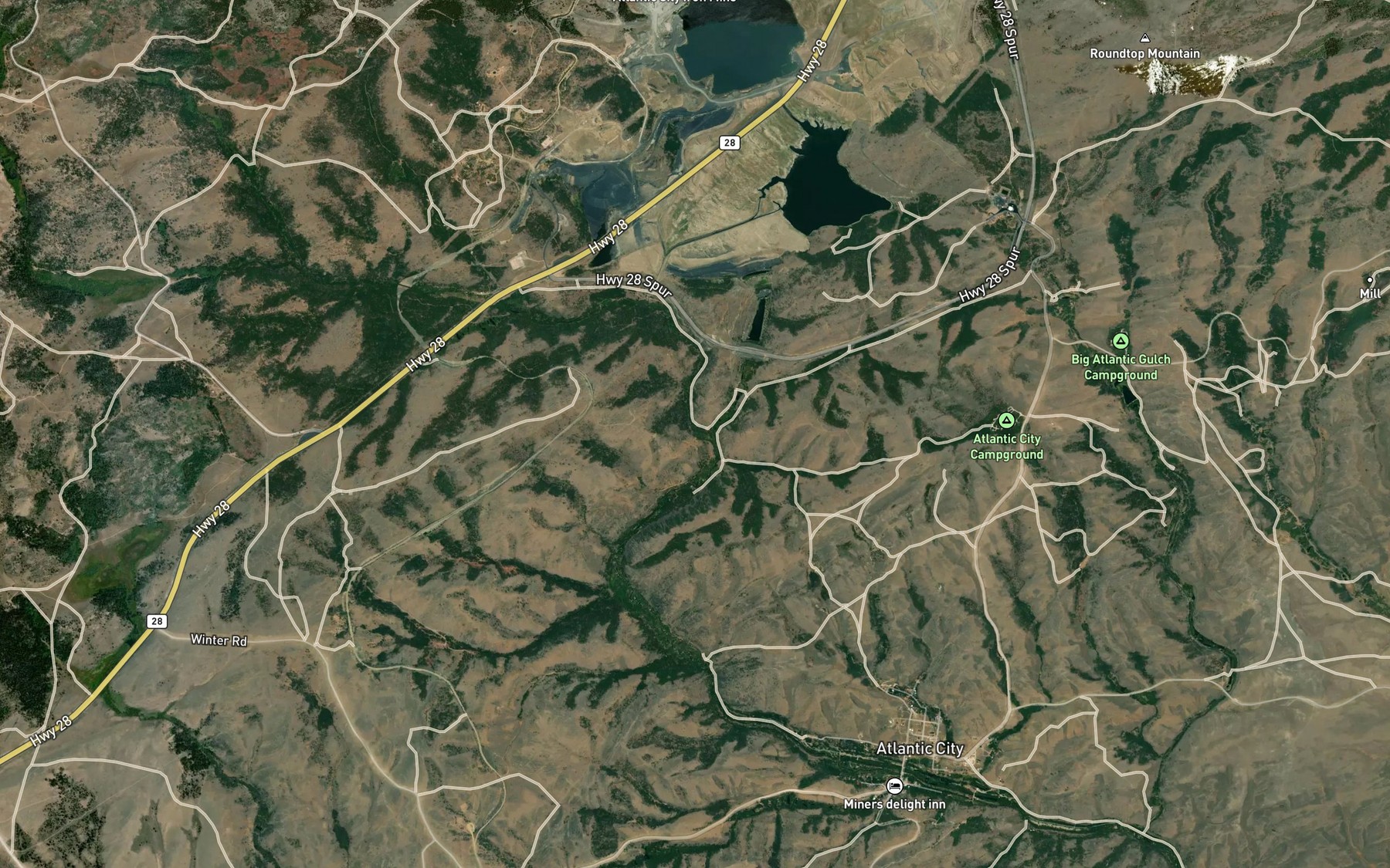 Satellite map of the Slate Creek